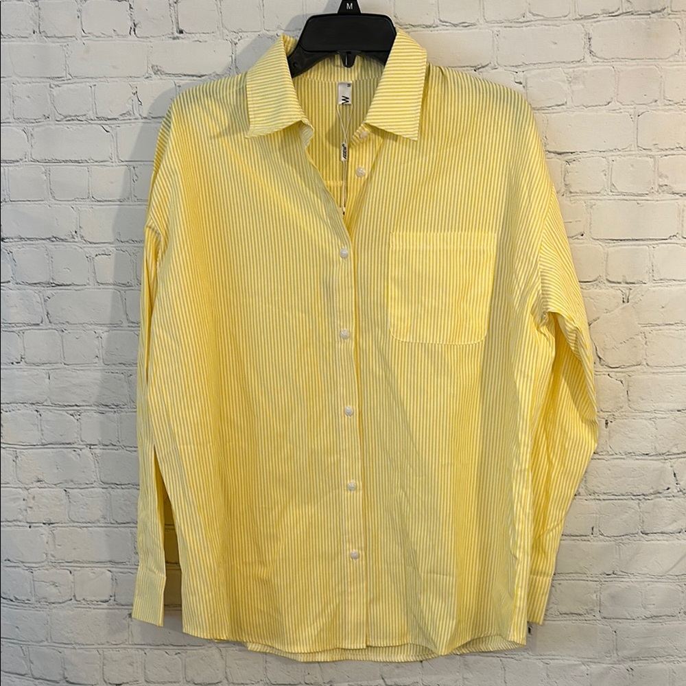 Amazon Yellow Striped Women’s Top NWT
